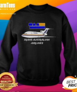 Stylish sweatshirt featuring the Nice Trans Australian Airlines logo and airplane design.