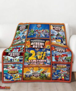 Nice Transformer Rescue Bots Collage Poster Blanket Fleece Customized Blanket - Image 3