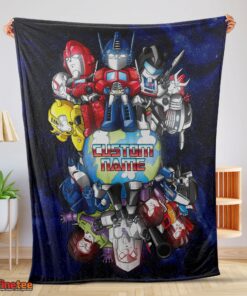 Nice Transformers Team Chibi Cute Fleece Blanket Customize Blanket