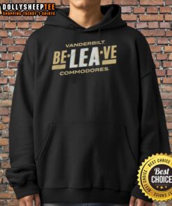 Alt Text: Vanderbilt Commodores Be LEA Ve College Gameday Hoodie in black, perfect for game day spirit and style.