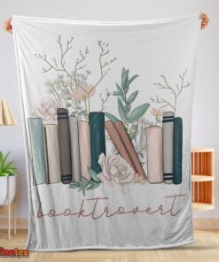 Nice Vintage Floral Book Lover Blanket Fleece