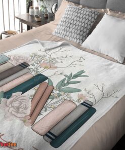 Nice Vintage Floral Book Lover Blanket Fleece - Image 4