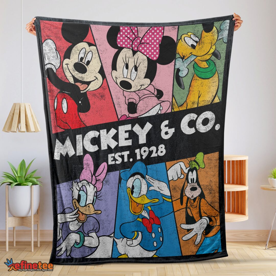 nice-vintage-mickey-co-est-1928-blanket-mk-01-1 Nice Vintage Mickey & Co Est 1928 Blanket