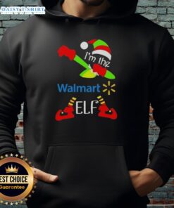 Nice Walmart I'm The Elf Dabbing Merry Christmas Hoodie featuring festive elf graphics for holiday cheer.