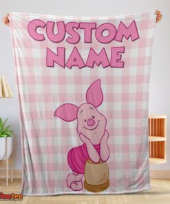 Nice Winnie The Pooh Piglet Blanket Fleece Customized Blanket
