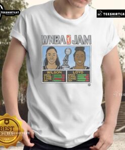 Nice WNBA Jam Aces 2025 Champs T-shirt featuring Wilson and Loyd, perfect for fans celebrating the championship victory.