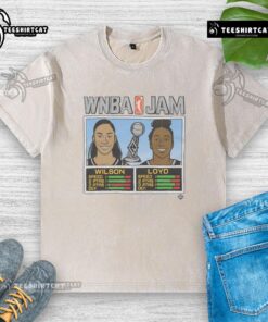 2025 WNBA Champs shirt featuring Wilson and Loyd, celebrating the Aces' championship victory in stylish washed design.