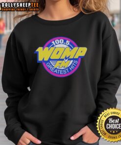 Nice Womp FM Greatest Hits sweatshirt featuring a stylish design, perfect for music lovers and fans of great hits.