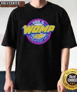 Nice Womp FM Greatest Hits T-Shirt featuring vibrant graphics and retro design, perfect for music lovers and collectors.