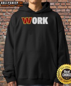 Stylish Nice Work Washington Commanders hoodie in team colors, perfect for fans and game day wear.