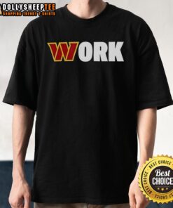 Nice Work Washington Commanders T-Shirt featuring bold team graphics and comfortable fit for fans.