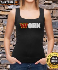 Nice Work Washington Commanders tank top showcasing team pride and style for fans on game day.