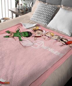 Nice Cute Marvel Avengers Assemble Avengers Chibi Character Sleeping Blanket Fleece Customized Blanket - Image 4