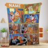 Nice Disney Oliver & Company Jenny Foxworth Oliver Dodger With Friends Blanket Fleece Customized Blanket
