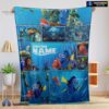 Official Disney Pixar Cartoon Finding Nemo With Dory Velveteen Cute Blanket Fleece Customized Blanket