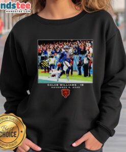 Caleb Williams Chicago Bears NFL Week 10 sweatshirt featuring official team colors and logo for stylish fan apparel.