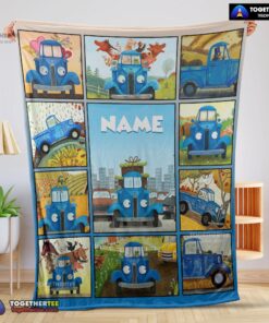 Official Cartoon Little Blue Truck Cute Blanket Fleece Customized Blanket
