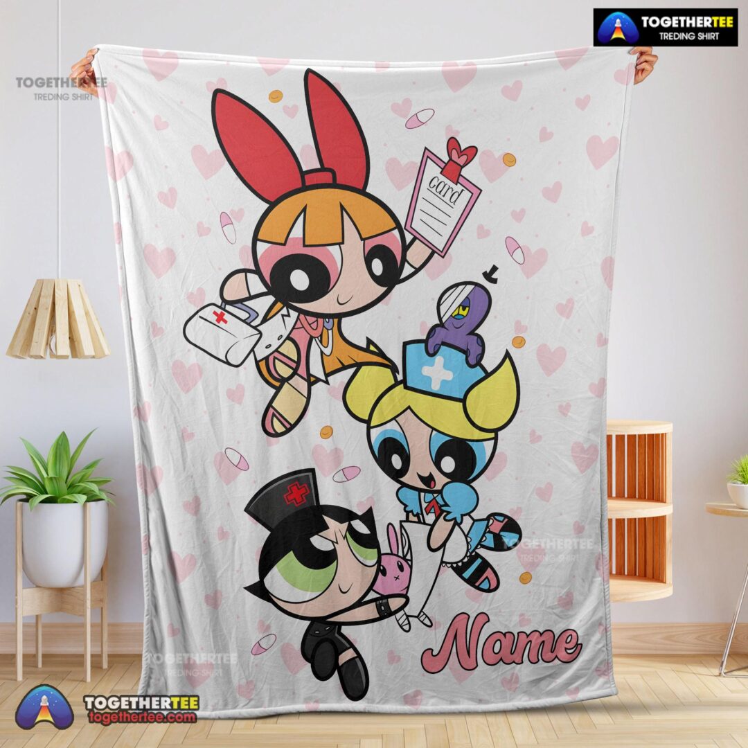 Official Cartoon Network The Powerpuff Girls Nurse Blanket Fleece Customized Blanket-mk-01