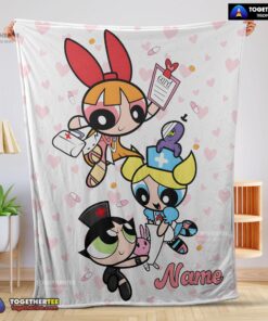 Official Cartoon Network The Powerpuff Girls Nurse Blanket Fleece Customized Blanket