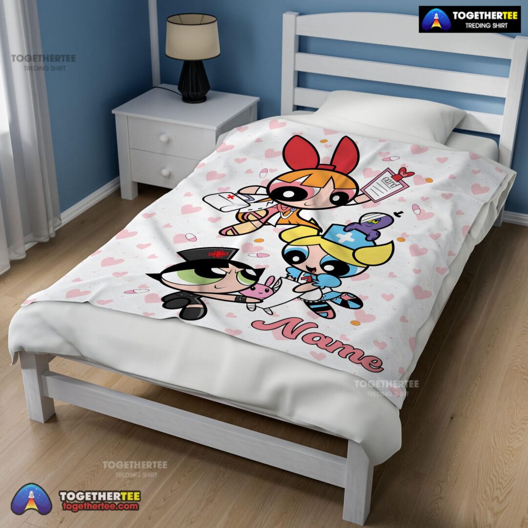 Official Cartoon Network The Powerpuff Girls Nurse Blanket Fleece Customized Blanket-mk-02