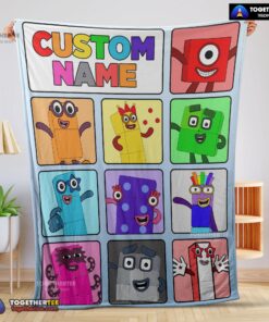 Official Cartoon Numberblocks Characters Blanket Fleece Customized Blanket