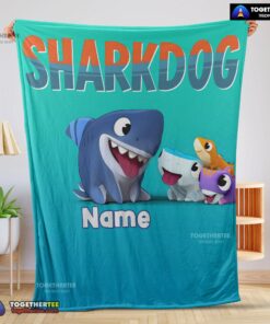 Official Cartoon Sharkdog Fintastic Halloween Blanket Fleece Customized Blanket