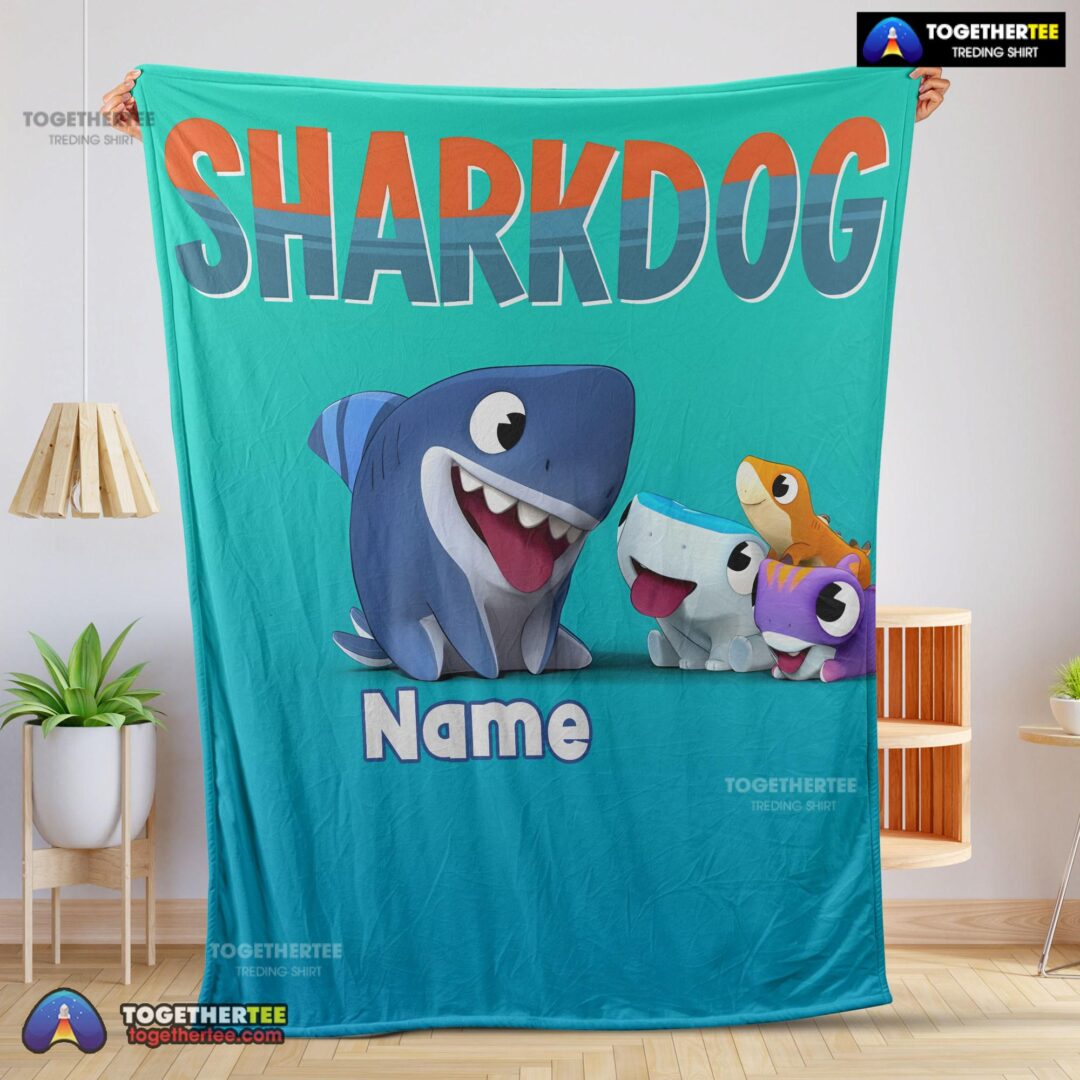 Official Cartoon Sharkdog Fintastic Halloween Blanket Fleece Customized Blanket