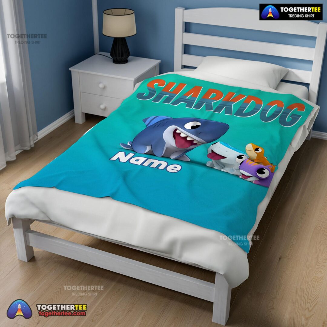Official Cartoon Sharkdog Fintastic Halloween Blanket Fleece Customized Blanket