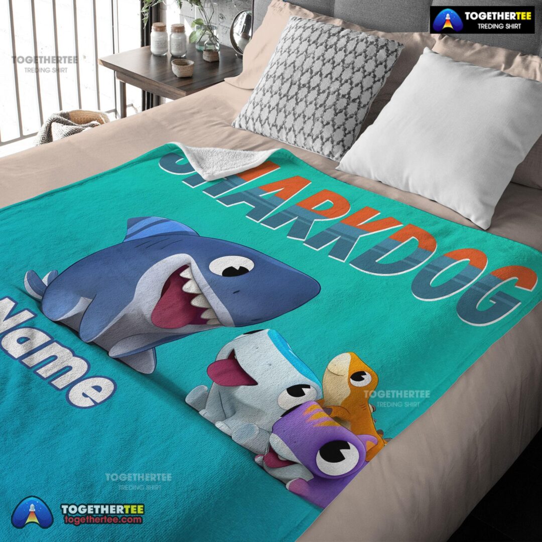 Official Cartoon Sharkdog Fintastic Halloween Blanket Fleece Customized Blanket