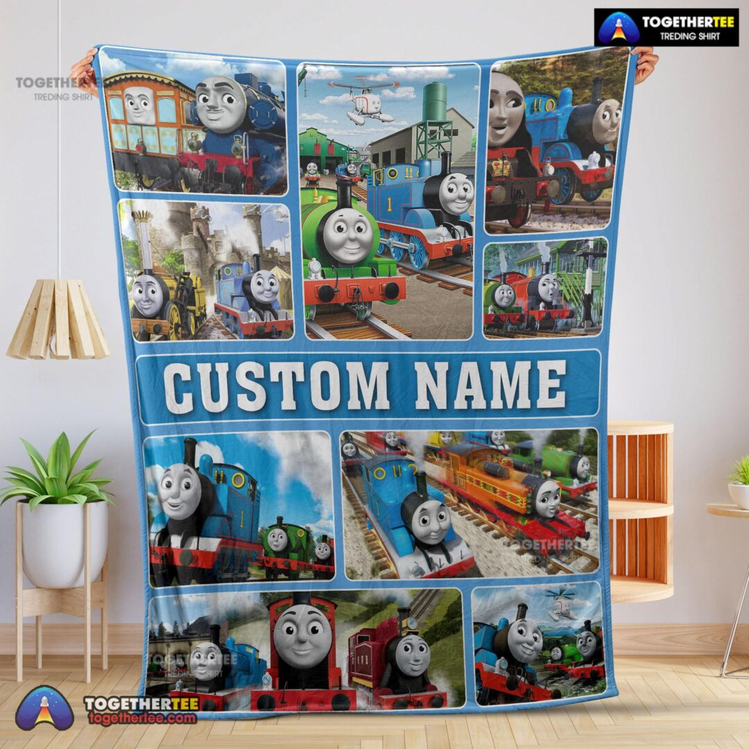 Official Cartoon Thomas And Friends Blanket Fleece Customized Blanket