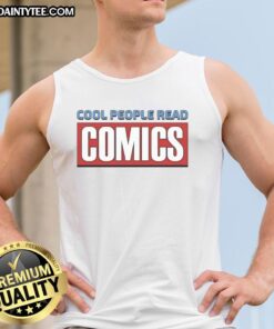 Official Cool People Read Comics Tank Top featuring a stylish design perfect for comic book enthusiasts and casual wear.