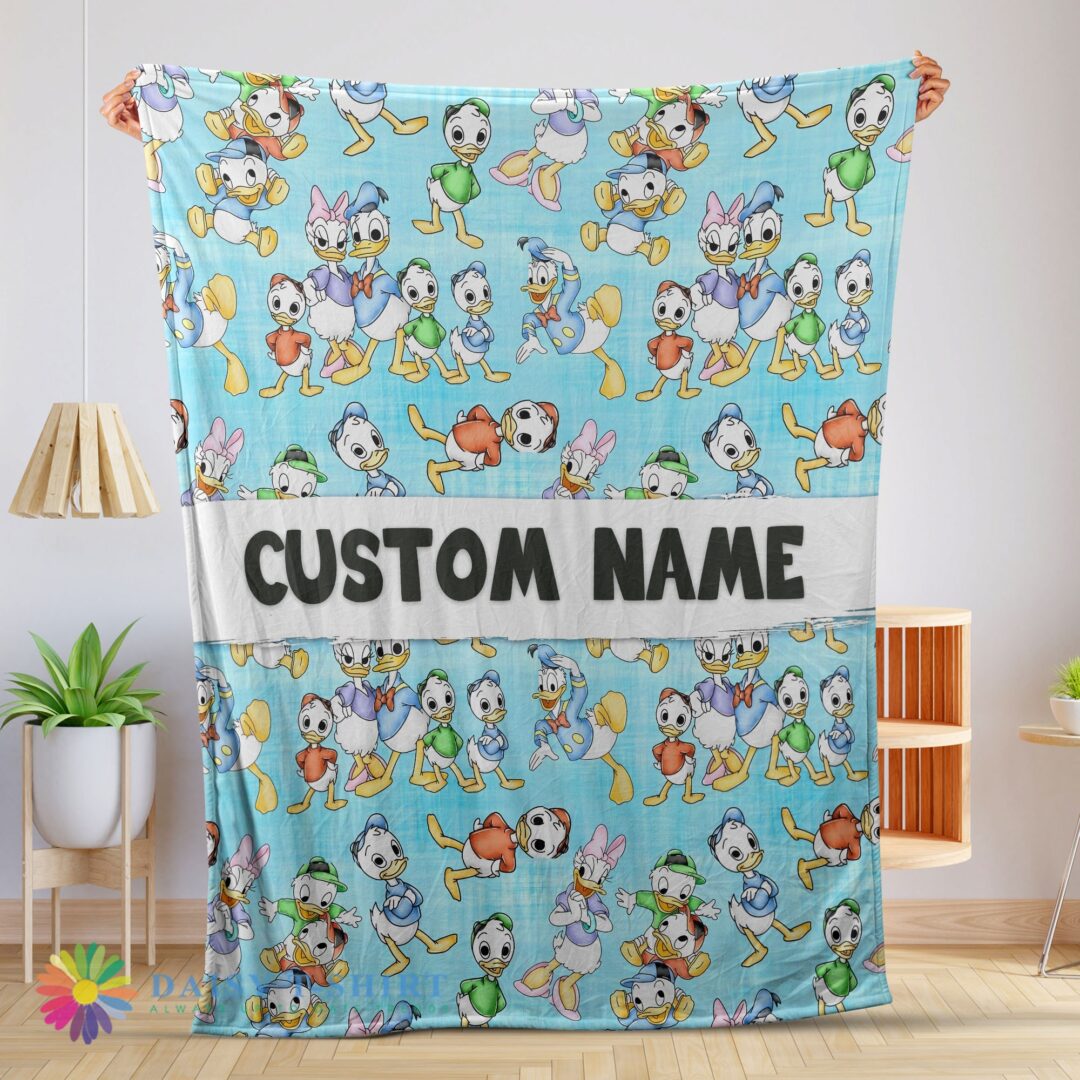 Official Cute Hot Disney Donald Duck Daisy Huey Dewey Louie Blanket Fleece Customized Blanket-mk-01 (1)