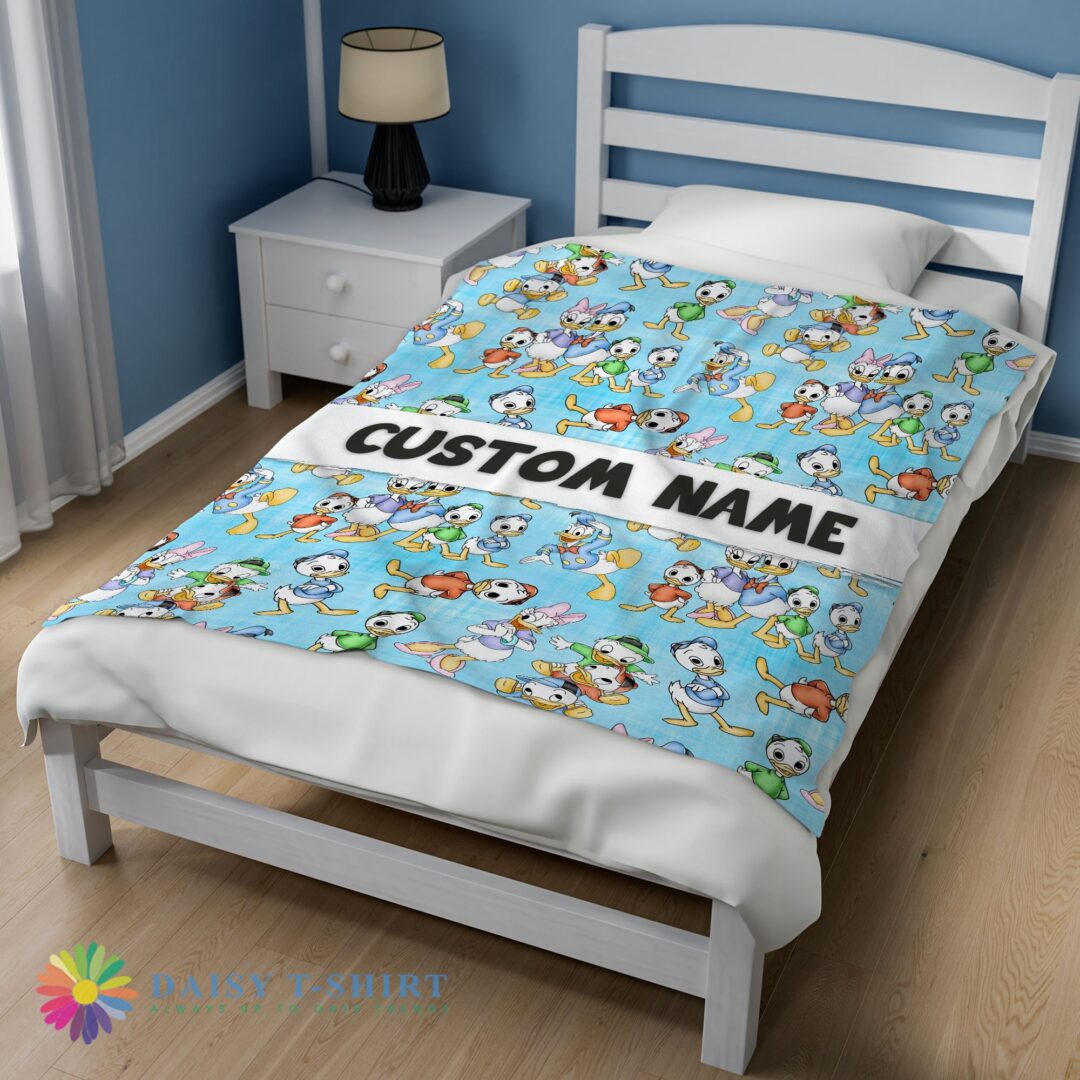 Official Cute Hot Disney Donald Duck Daisy Huey Dewey Louie Blanket Fleece Customized Blanket-mk-01 (2)