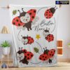 Official Cute Ladybug Cartoon Blanket Fleece Customized Blanket