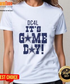 Official DC4L It's Game Day Dallas Cowboys logo ladies tee featuring a stylish design perfect for fans on game day.