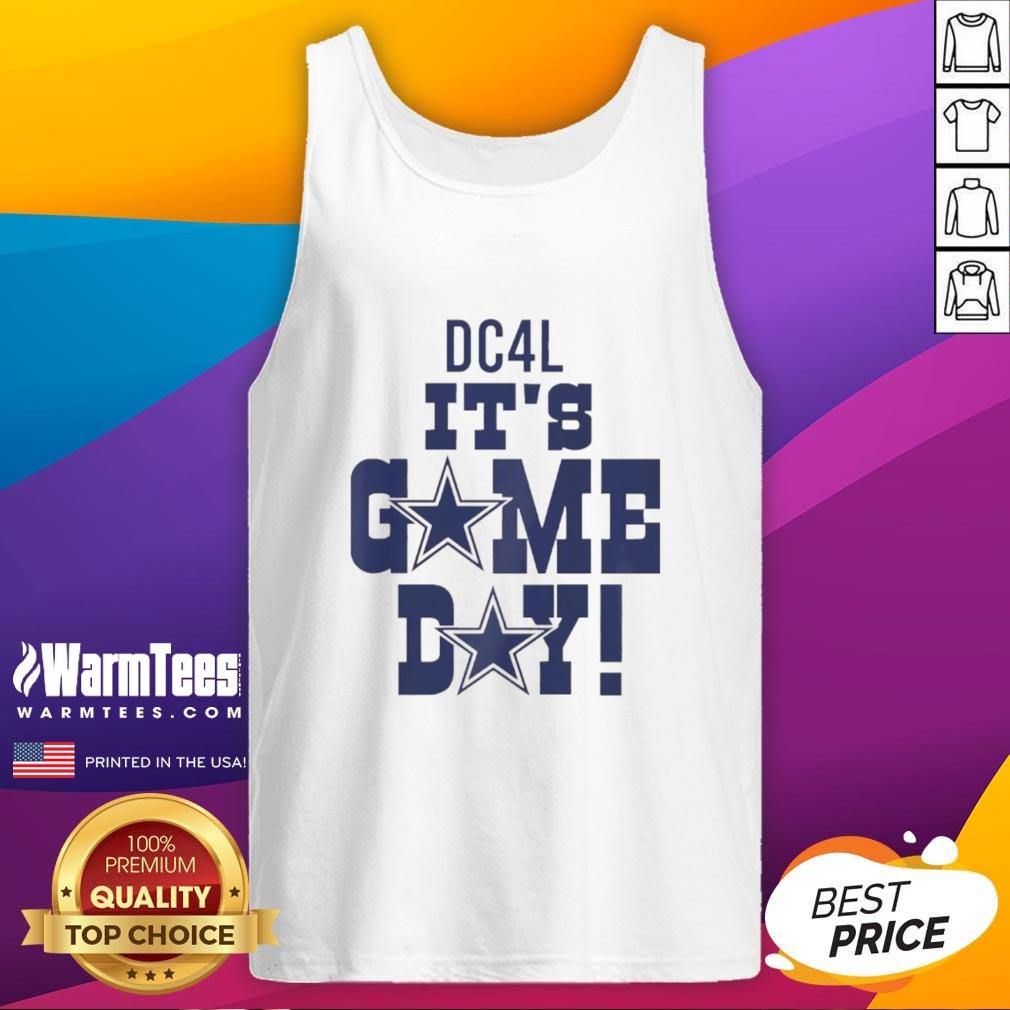official-dc4l-its-game-day-dallas-cowboys-logo-tank-top Dallas Cowboys logo tank top from Official DC4L, perfect for game day fans showing team spirit.