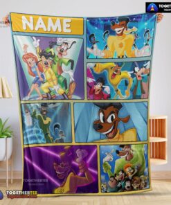Official Disney A Goofy Movie Max Goof & Powerline Blanket Fleece Customized Blanket