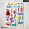 Official Disney Alice In Wonderland All Character Blanket Fleece Customized Blanket