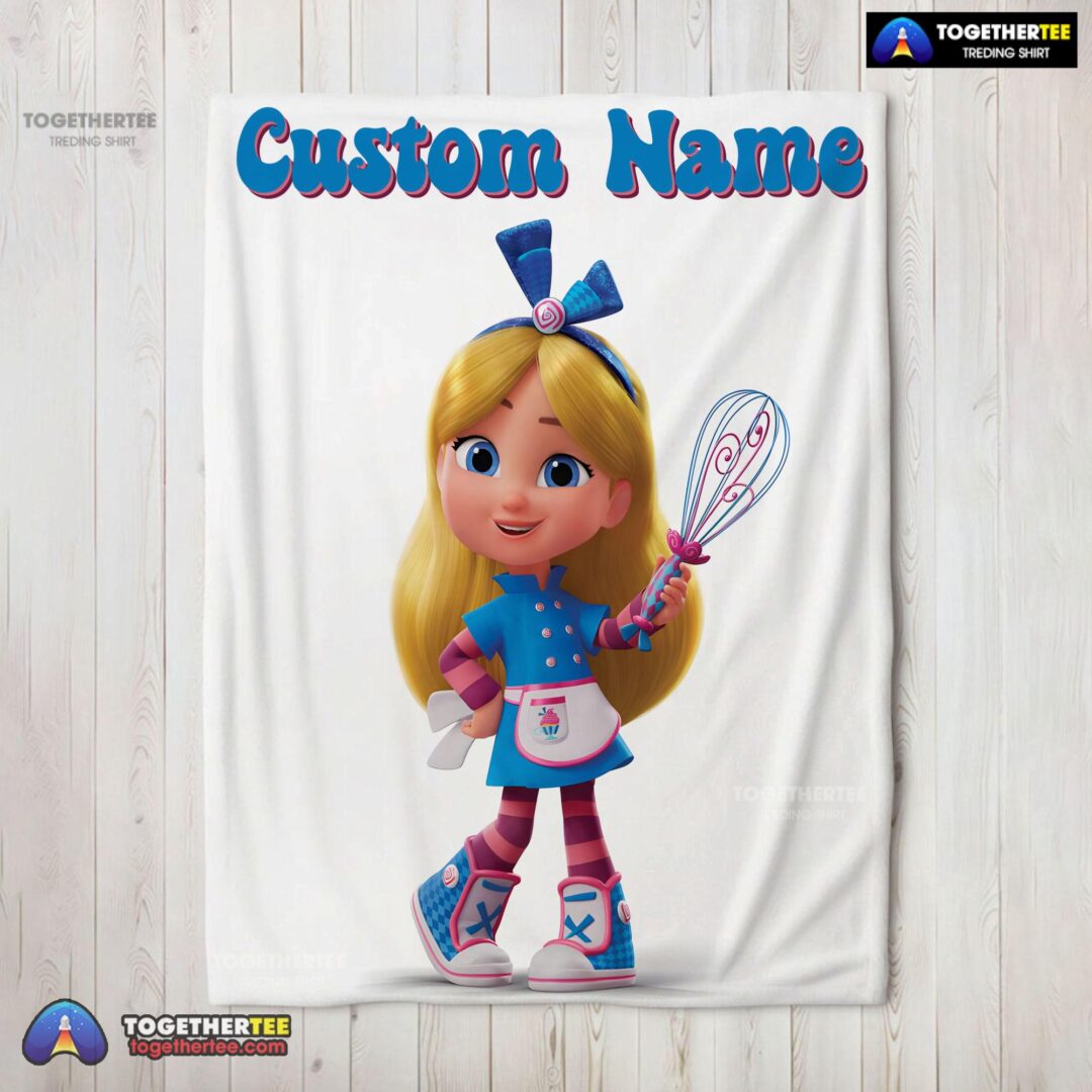 Official Disney Alice's Wonderland Bakery Blanket Fleece Customized Blanket