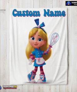 Official Disney Alice’s Wonderland Bakery Blanket Fleece Customized Blanket