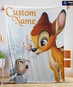 Official Disney Bambi And Thumper Blanket Fleece Customized Blanket