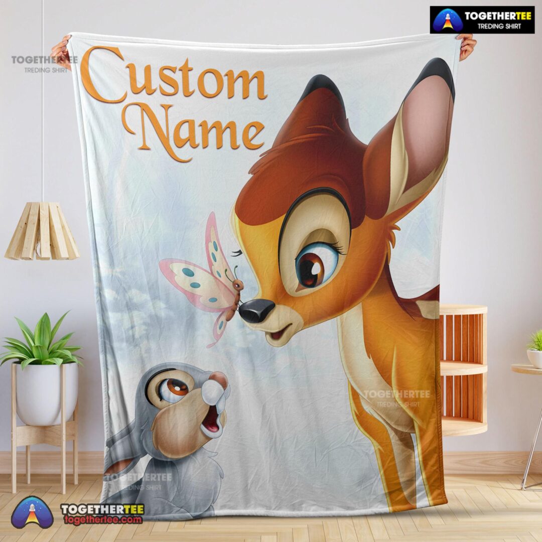 Official Disney Bambi And Thumper Blanket Fleece Customized Blanket