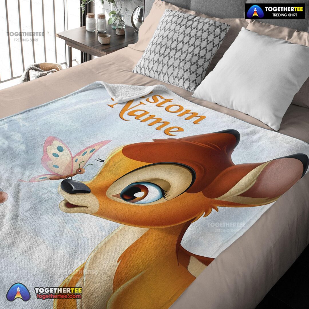 Official Disney Bambi And Thumper Blanket Fleece Customized Blanket