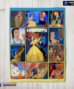 Official Disney Beauty And The Beast Mystery To Love Collage Blanket Fleece Customized Blanket