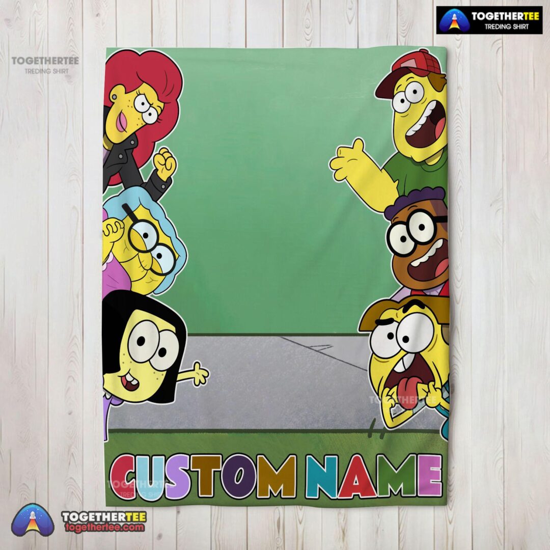 Official Disney Big City Greens Peeking Family Blanket Fleece Customized Blanket-mk-02