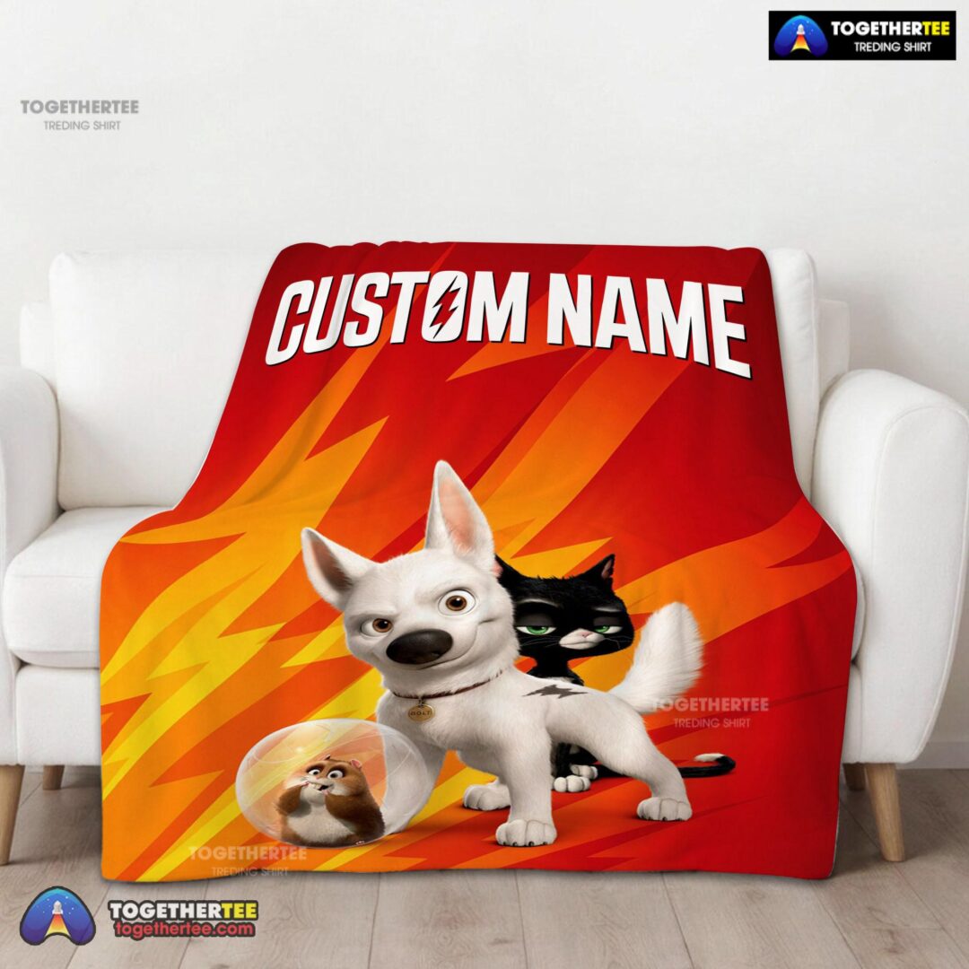 Official Disney Bolt And Friends Blanket Fleece Customized Blanket