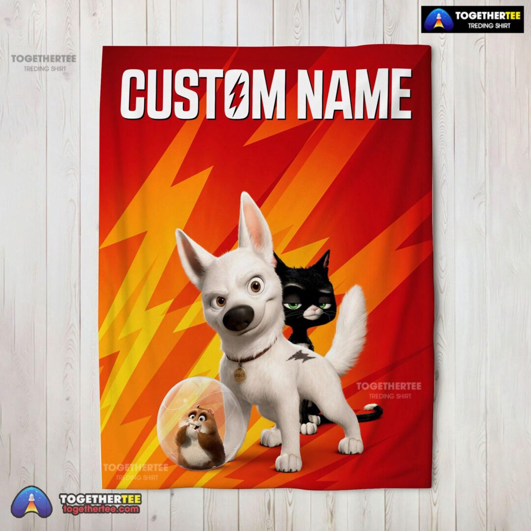 Official Disney Bolt And Friends Blanket Fleece Customized Blanket