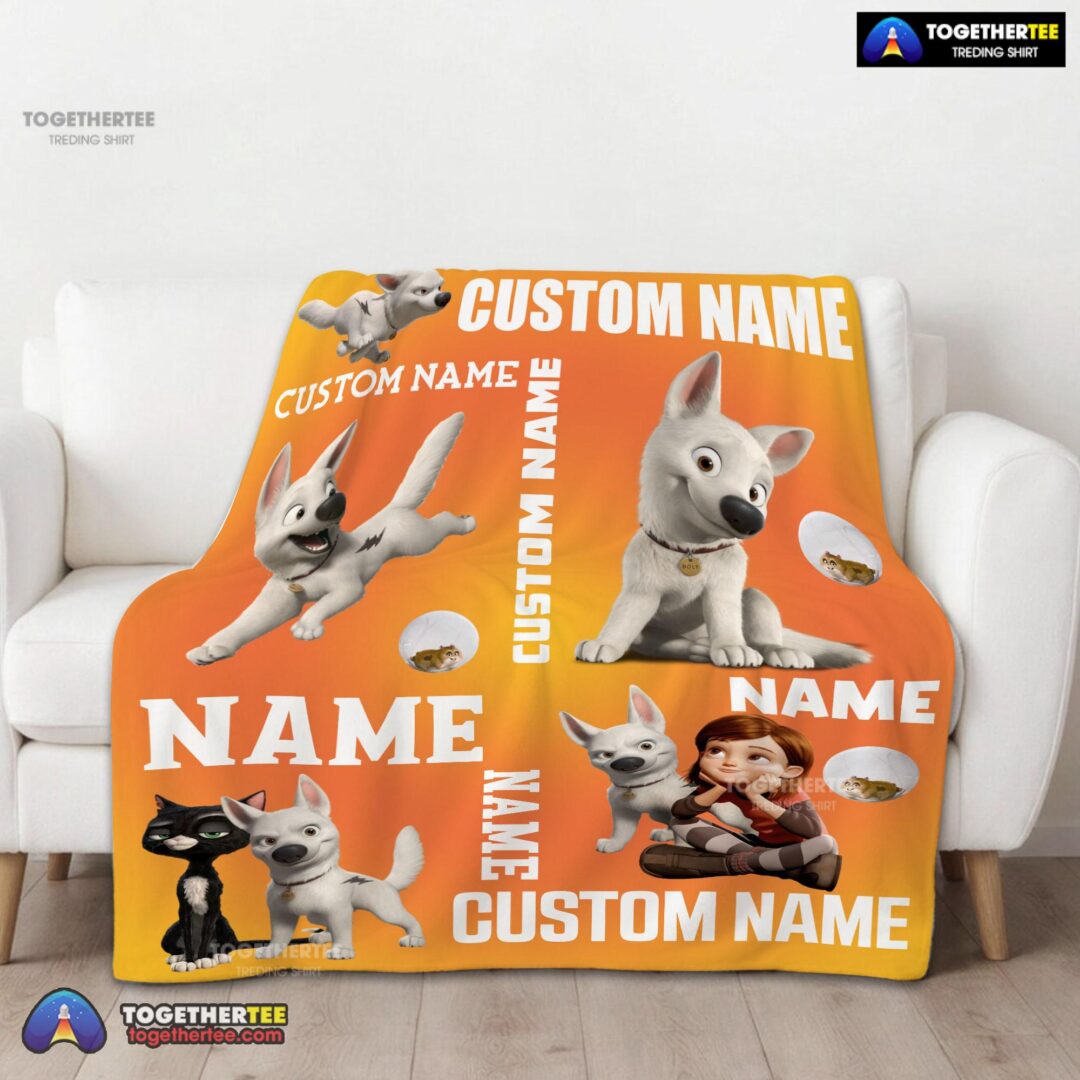 Official Disney Bolt And Penny Blanket Fleece Customized Blanket
