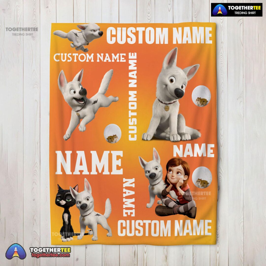 Official Disney Bolt And Penny Blanket Fleece Customized Blanket