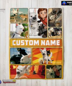 Official Disney Bolt Cartoon Bolt And Penny Blanket Fleece Customized Blanket